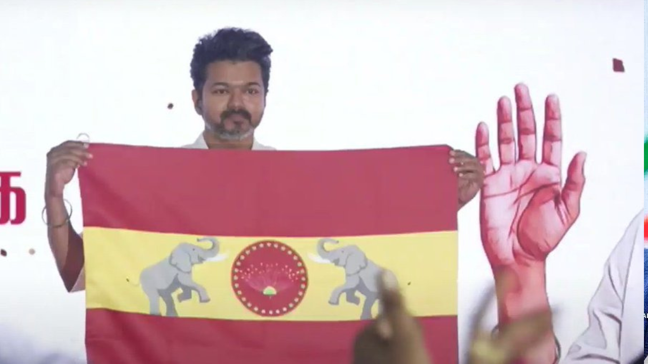 Actor Vijay Introduces Party Flag