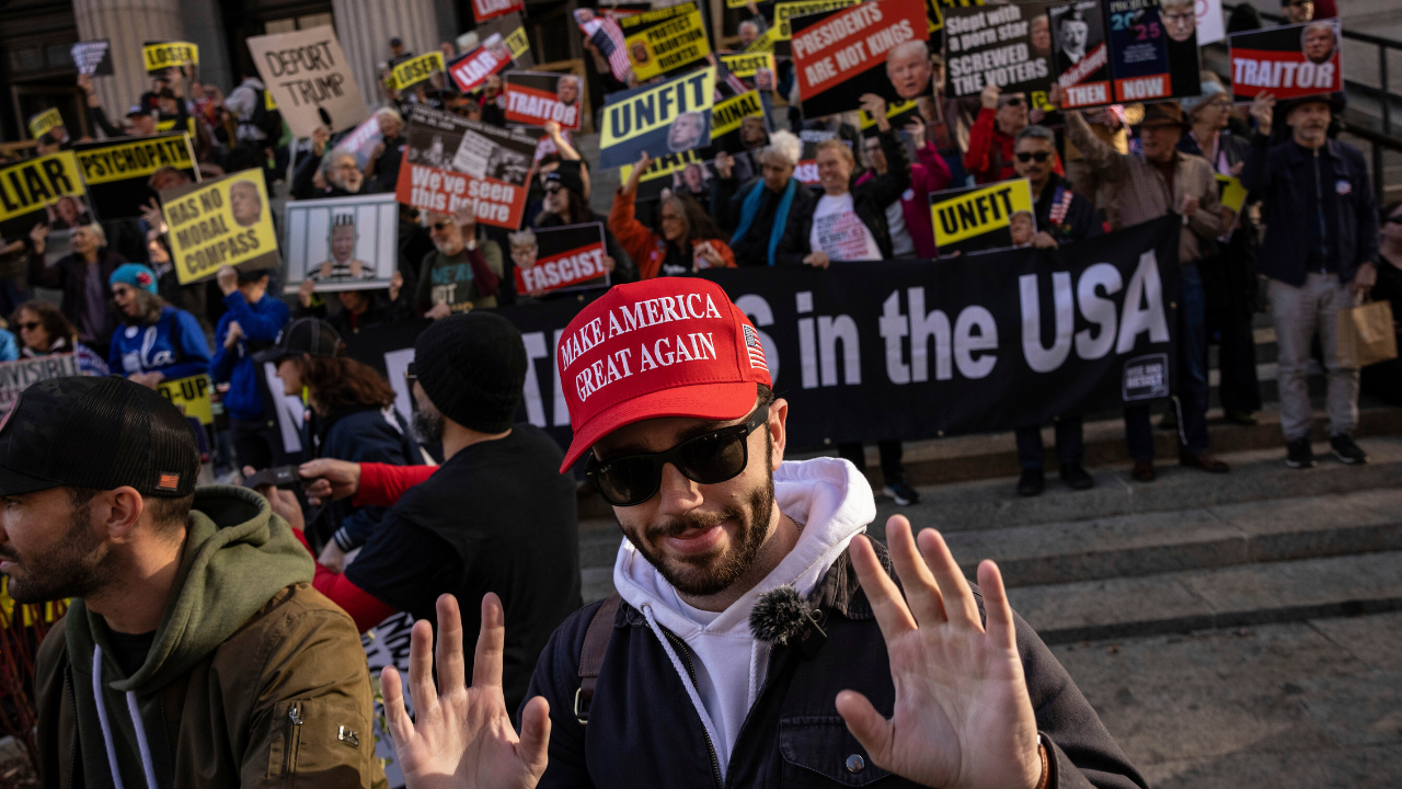 Trump supporters at NYC rally