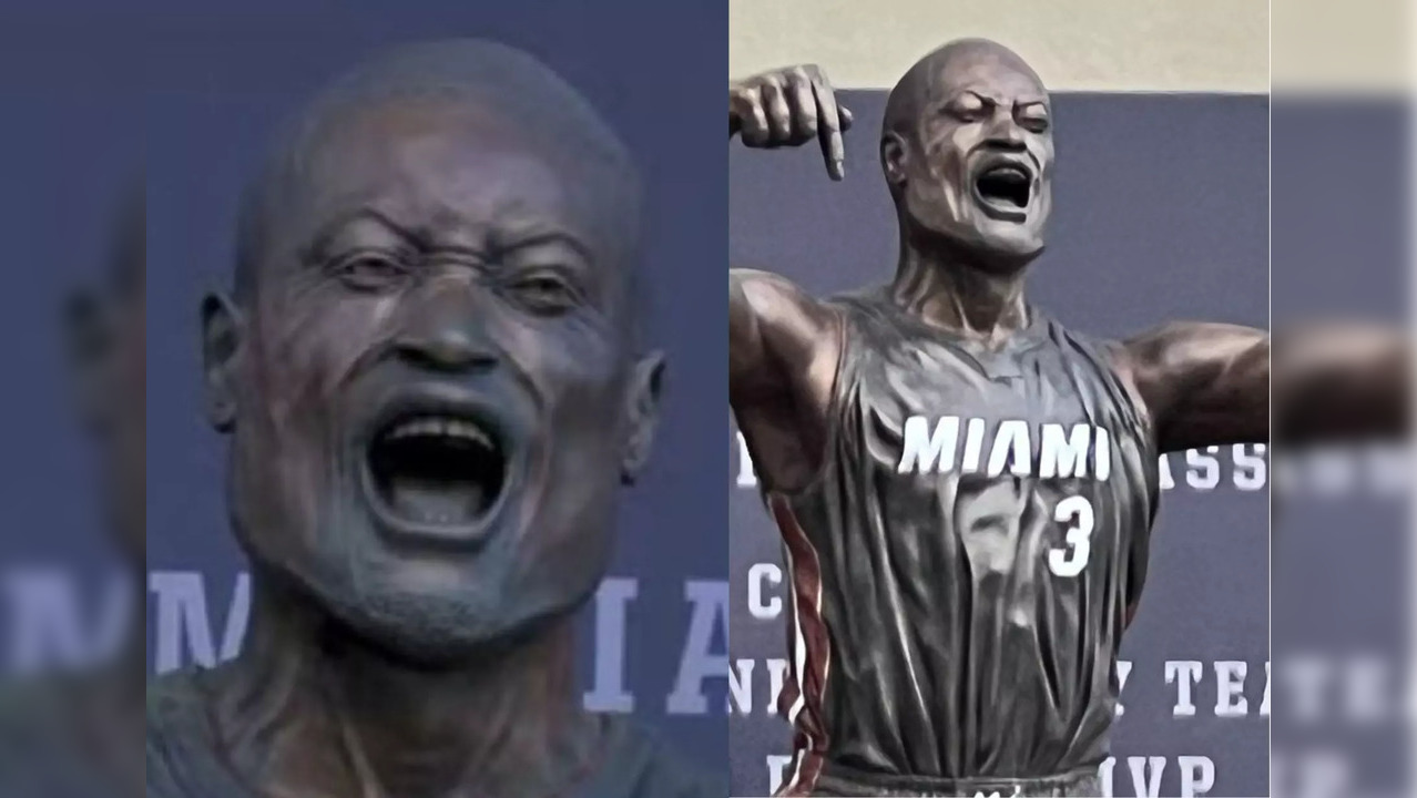 NBA fans troll Dwyane Wade Statue post unveil  (Photo Credits: X/Twitter)