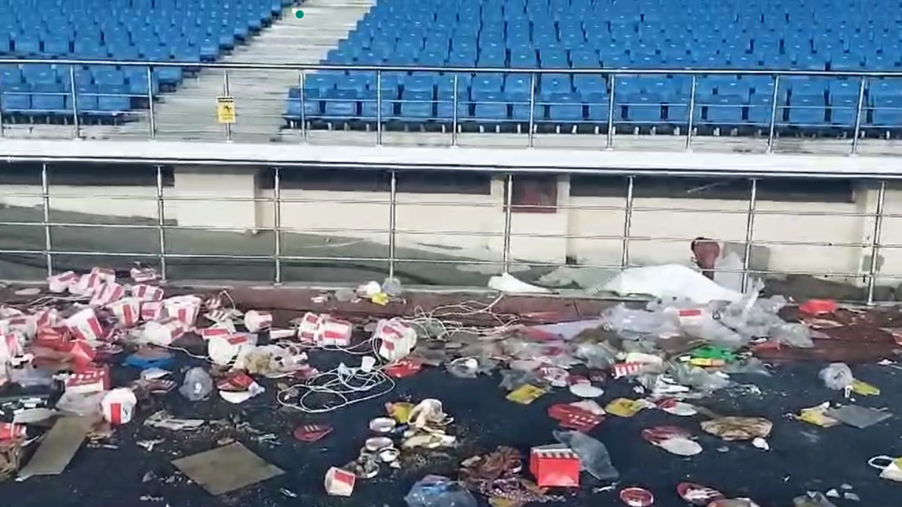 Pile of garbage at JLN stadium