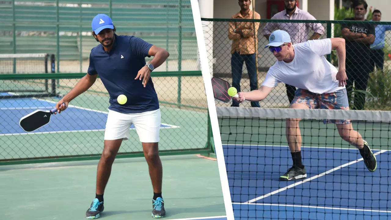 renowned international pickleball players Armaan Bhatia and Dusty Boyer from the PWR DUPR India Masters 2024