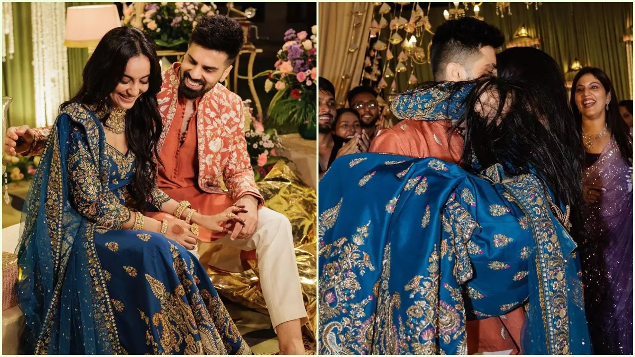 Newlyweds Surbhi Jyoti-Sumit Suri Drop Sangeet Night Pictures: Beats Of Love