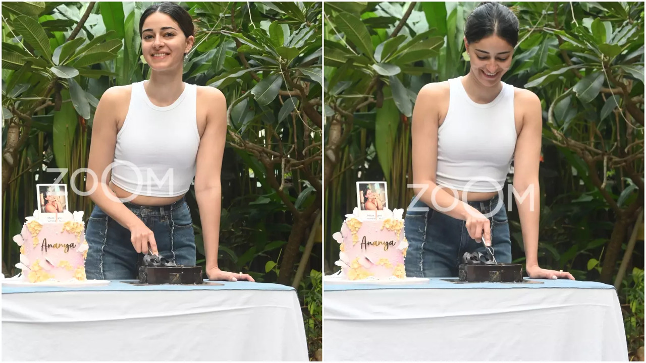 Ananya Panday Turns 26, Cuts 'Main Apni Favourite Hoon' Cake With Paparazzi