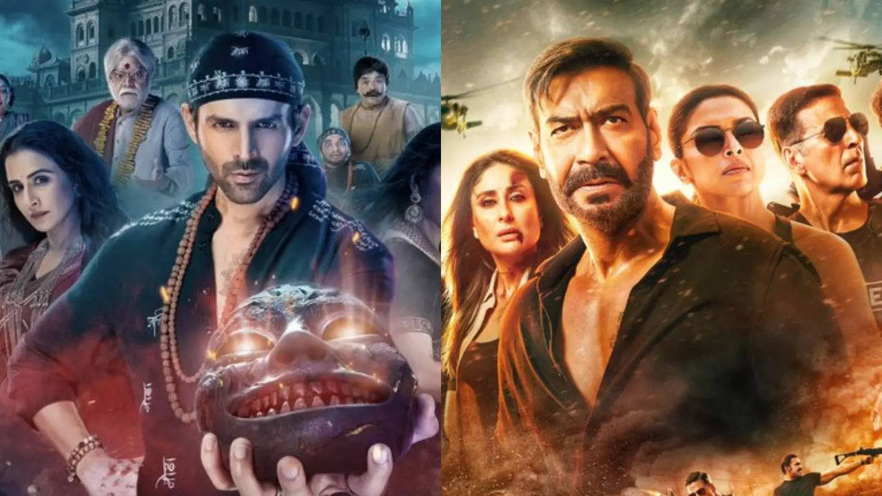 Bhool Bhulaiyaa 3 Singham Again Movie Review And Rating Highlights Kartik Aaryan Ajay Devgns Diwali Entertainers LIGHT Up Box Office On Diwali 2024