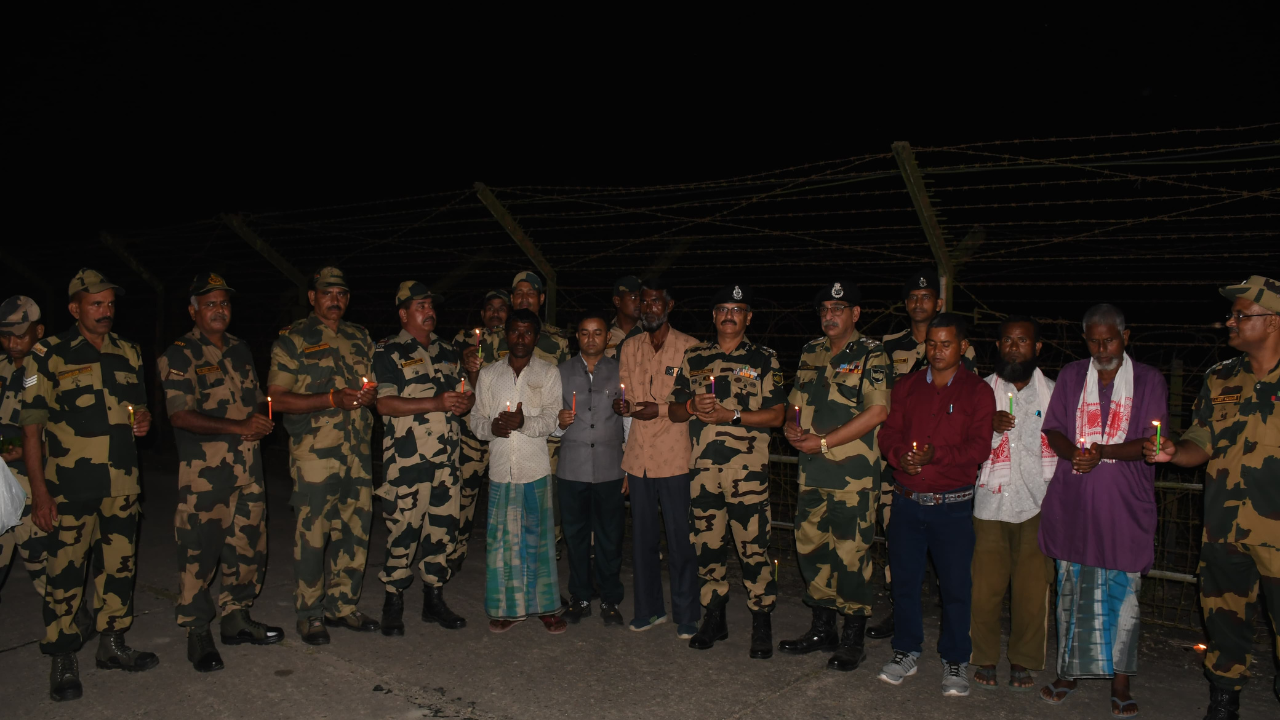 bsf ig sanjay gaur celebrates diwali with troops, locals on riverine border