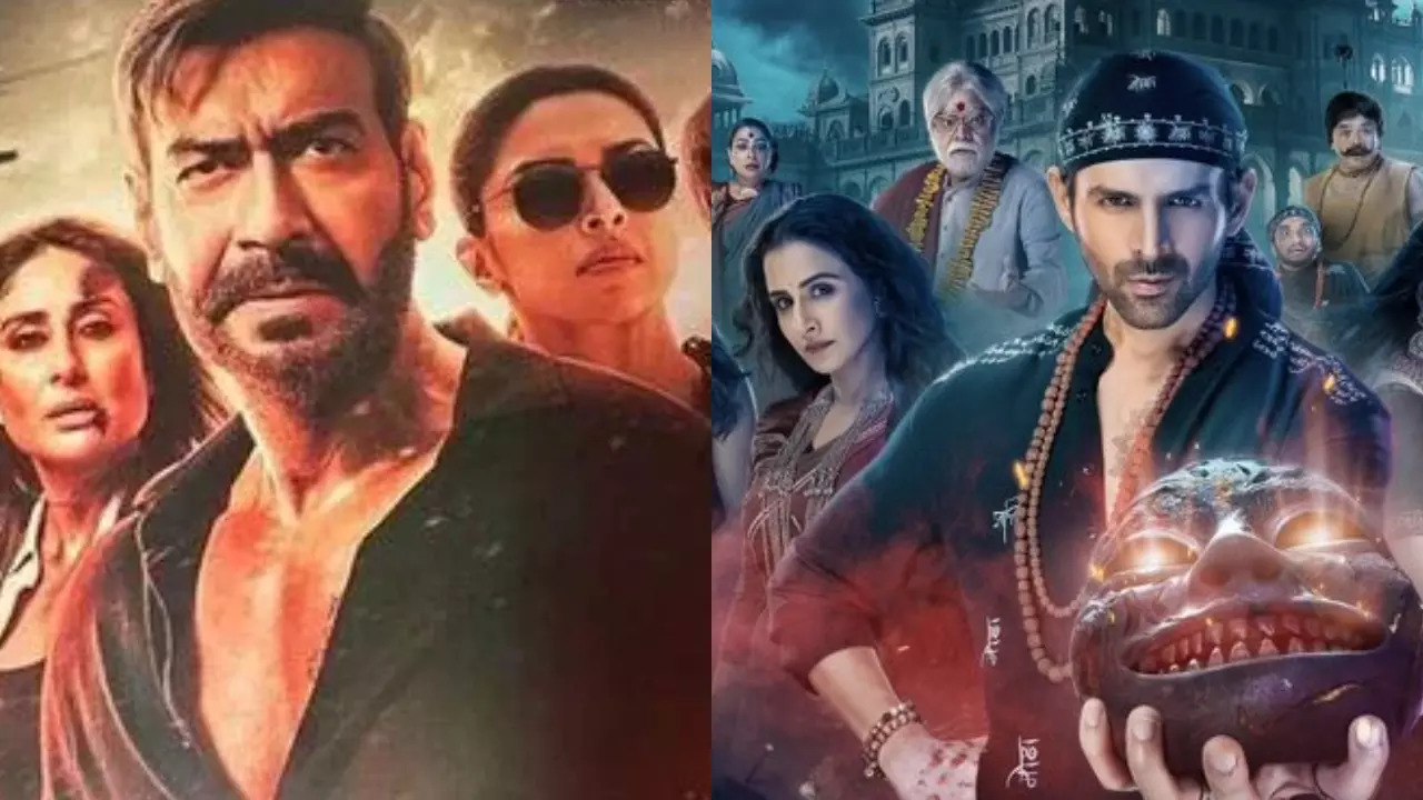 Singham Again Vs Bhool Bhulaiyaa 3 Day 1: Ajay Devgn's Cop Drama Takes Lead Over Kartik Aaryan's Horror Comedy