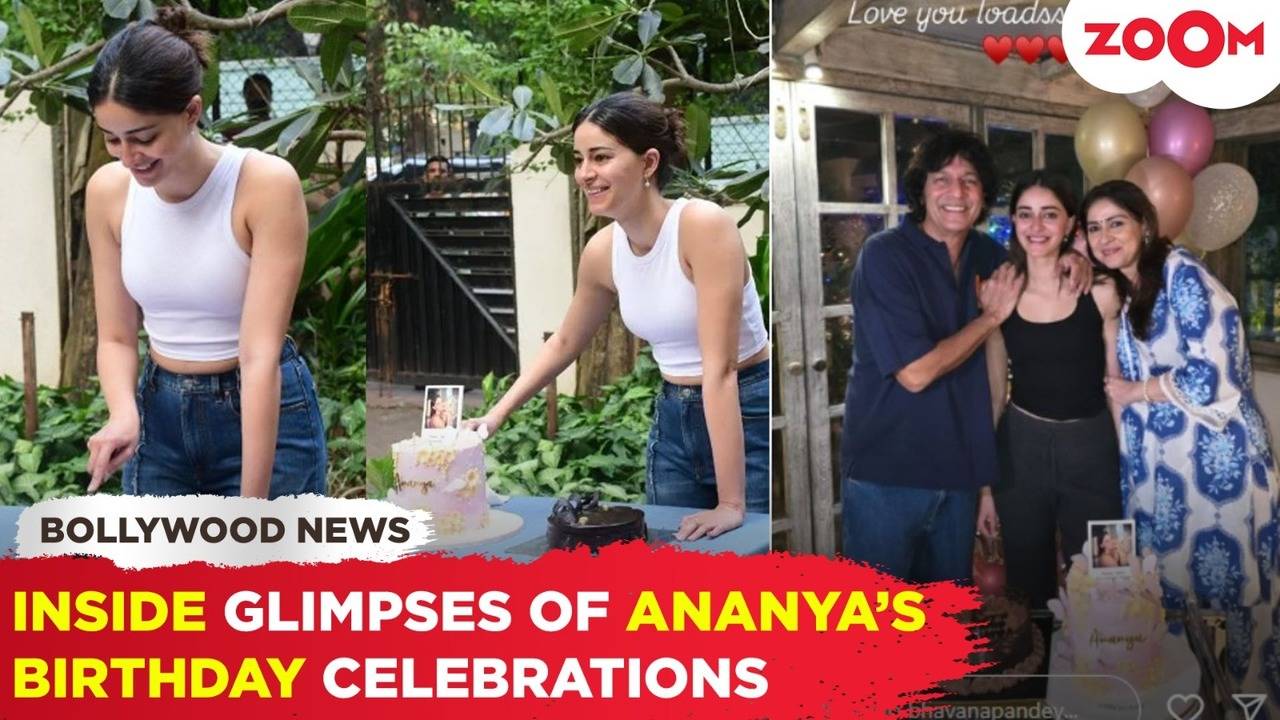 ananya panday celebrates her 26th birthday with paps, cuts cake with them outside her residence