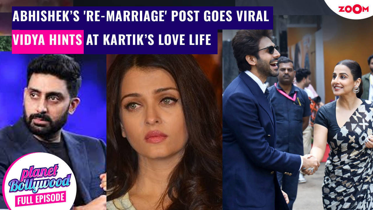 abhishek’s 're-marriage' post trends amid divorce rumours |vidya's big hint about kartik’s love life