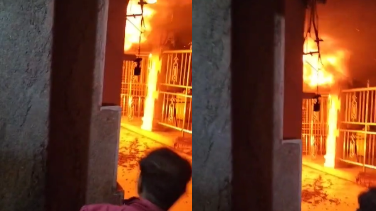 Hyderabad temple fire 