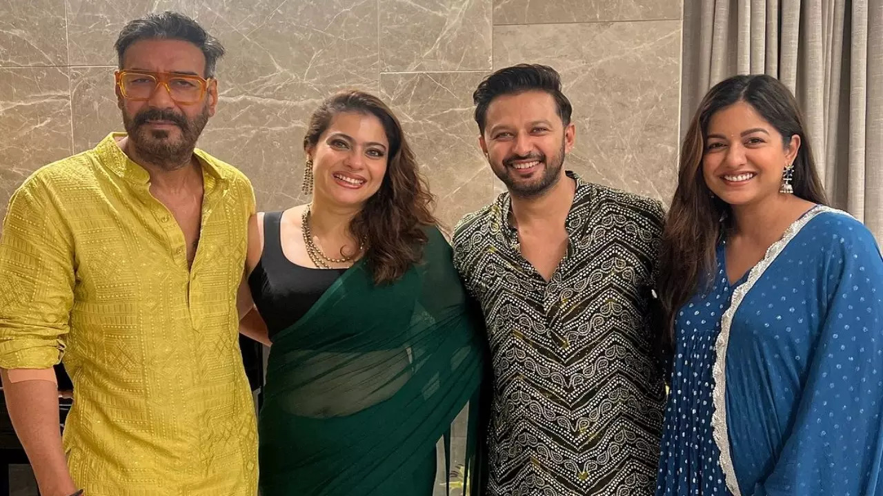 Ishita Dutta-Vatsal Sheth Celebrate Diwali With Kajol-Ajay Devgn Family - See Pics