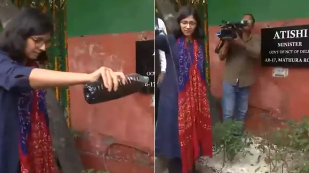 Swati Maliwal Dumps ‘Polluted Water’ Outside CM’s Home