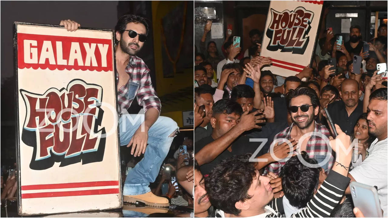 Kartik Aaryan Visits Mumbai's Iconic Single Screen Theatre Gaiety Galaxy As Bhool Bhulaiyaa 3 Goes Housefull