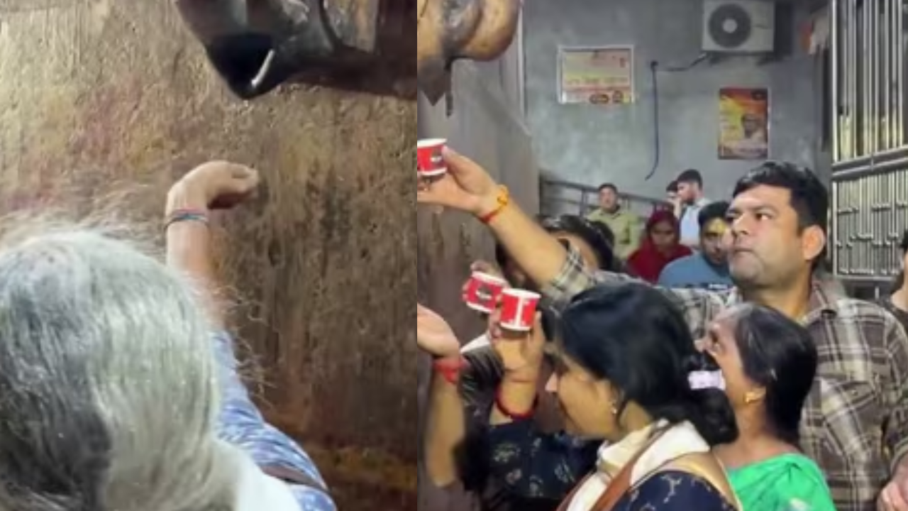 Watch: Devotees In Vrindavan Drink AC Water Mistaking It To Be ‘Charan Amrit’