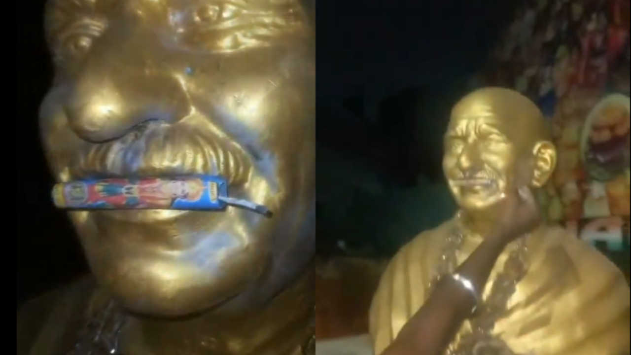 Firecracker Bursts Inside Mahatma Gandhi Statue in Viral Video