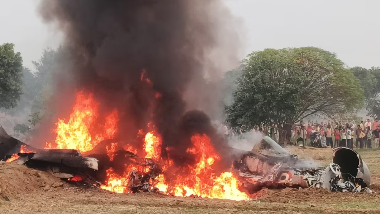 in the air army plane flying turns into fire explosion