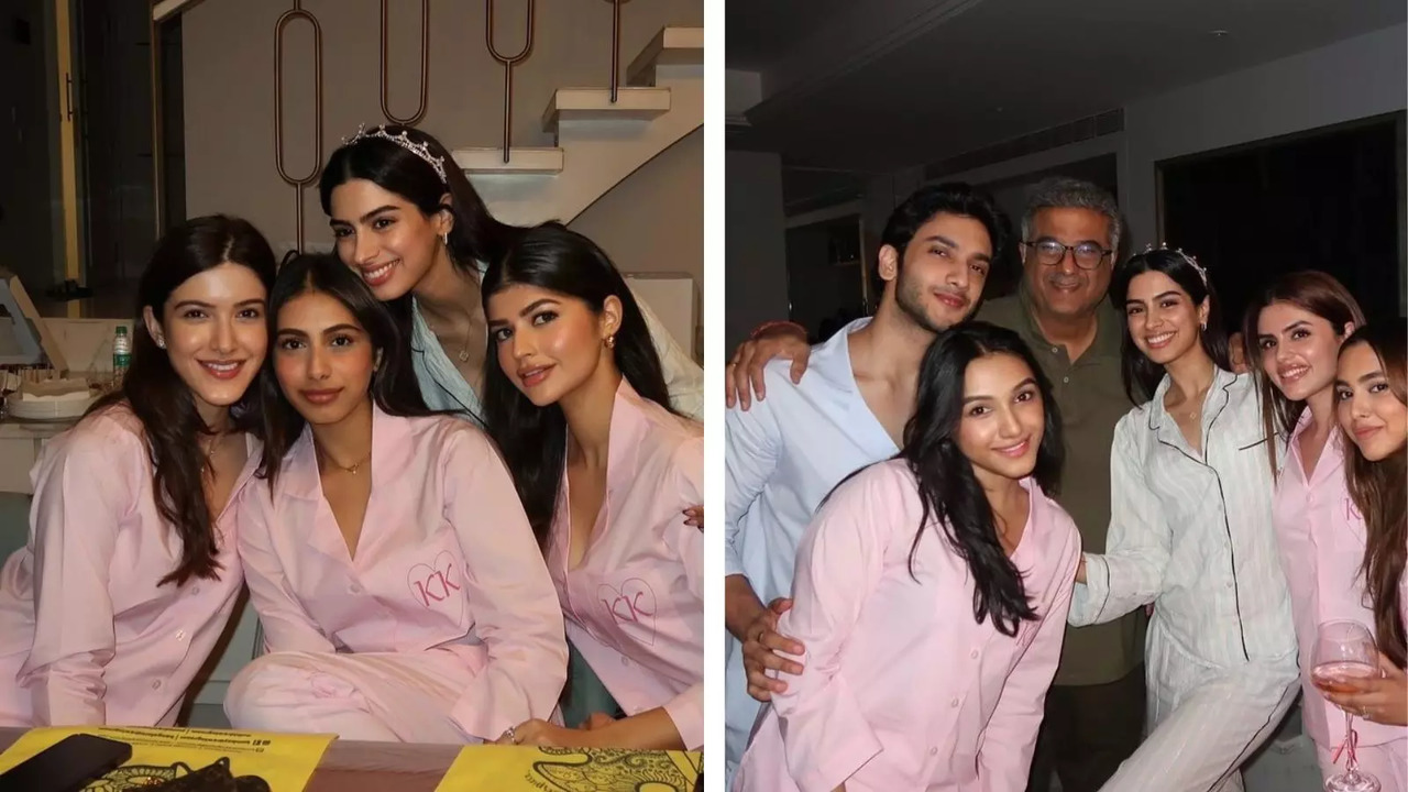 Khushi Kapoor's 24th Birthday Is All About Posing With Dad Boney, Rumoured Beau Vedang, Pajama Party With Girls