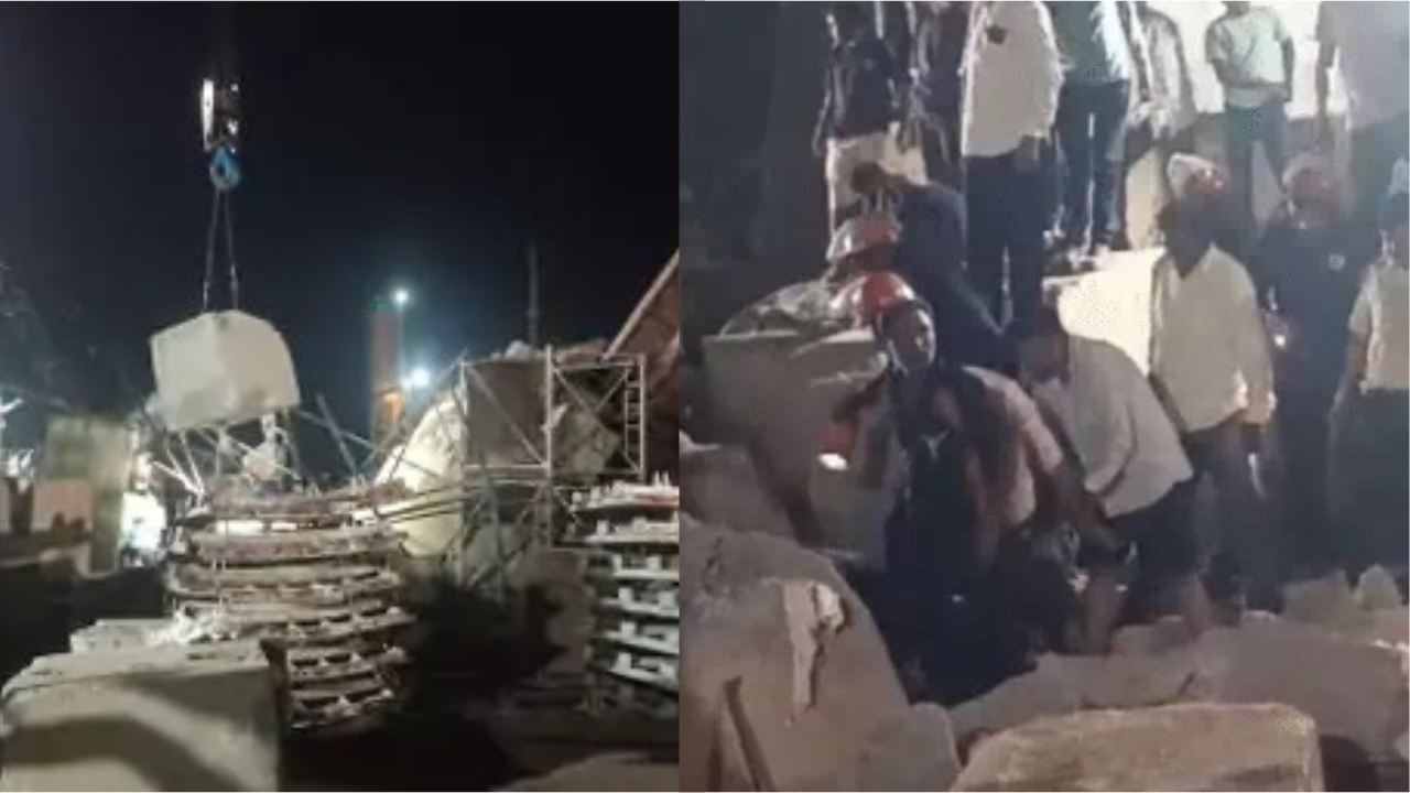 bullet train track bridge collapse in anand gujarat