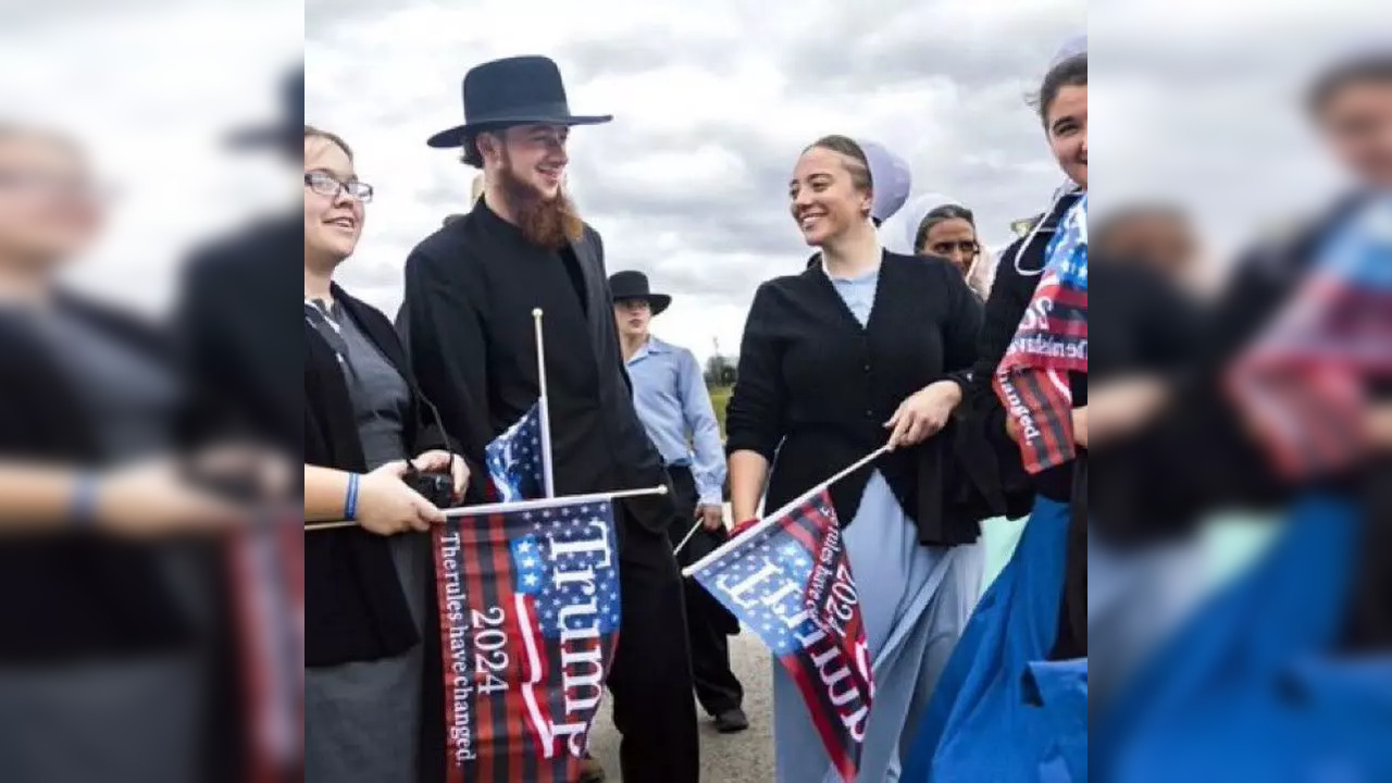 Amish people come out in large numbers to cast vote  (Photo Credits: X / Twitter)