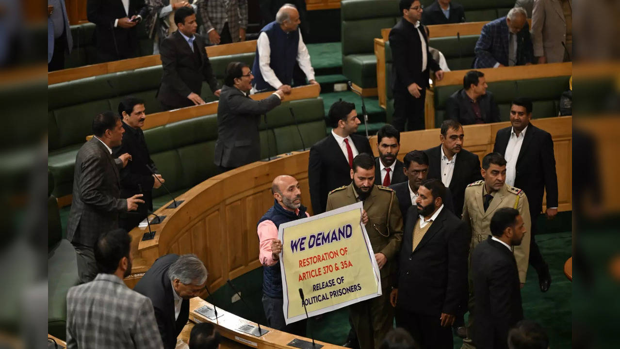 Disruption in the Jammu And Kashmir Assembly continued on Thursday