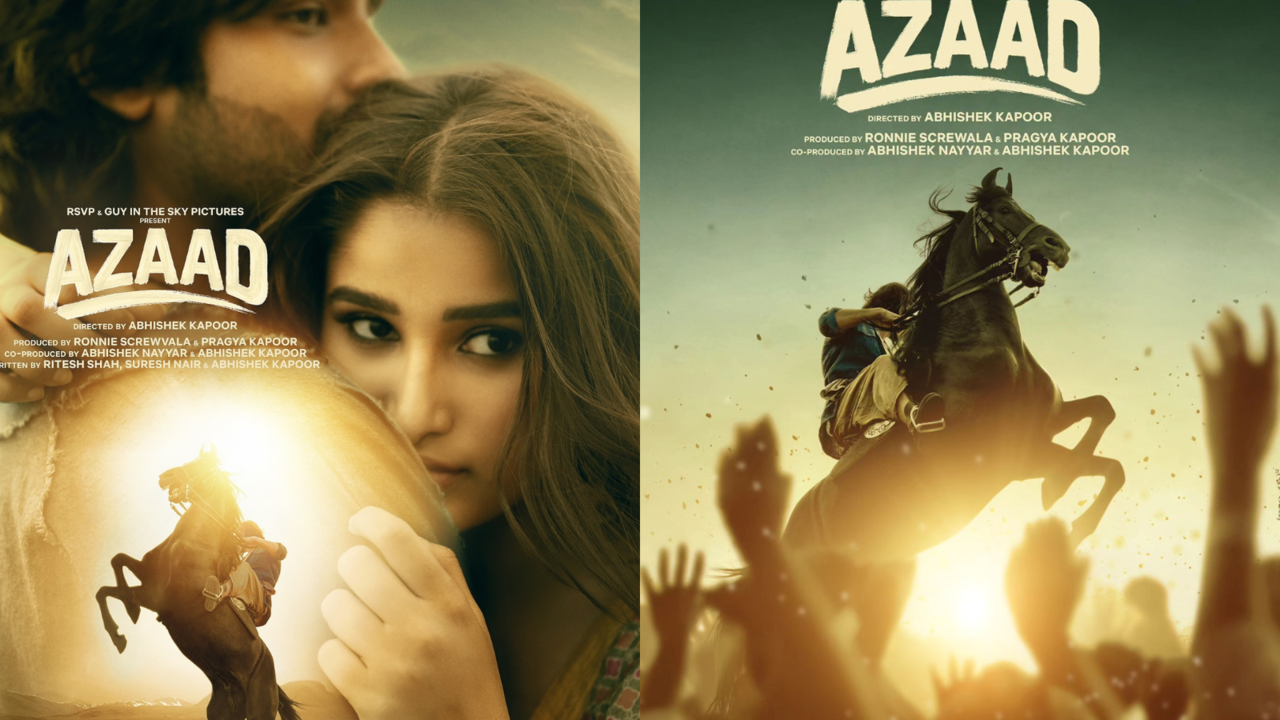 Azaad First Look Poster: Aaman Devgan, Rasha Thadani Set For Intense Love Story