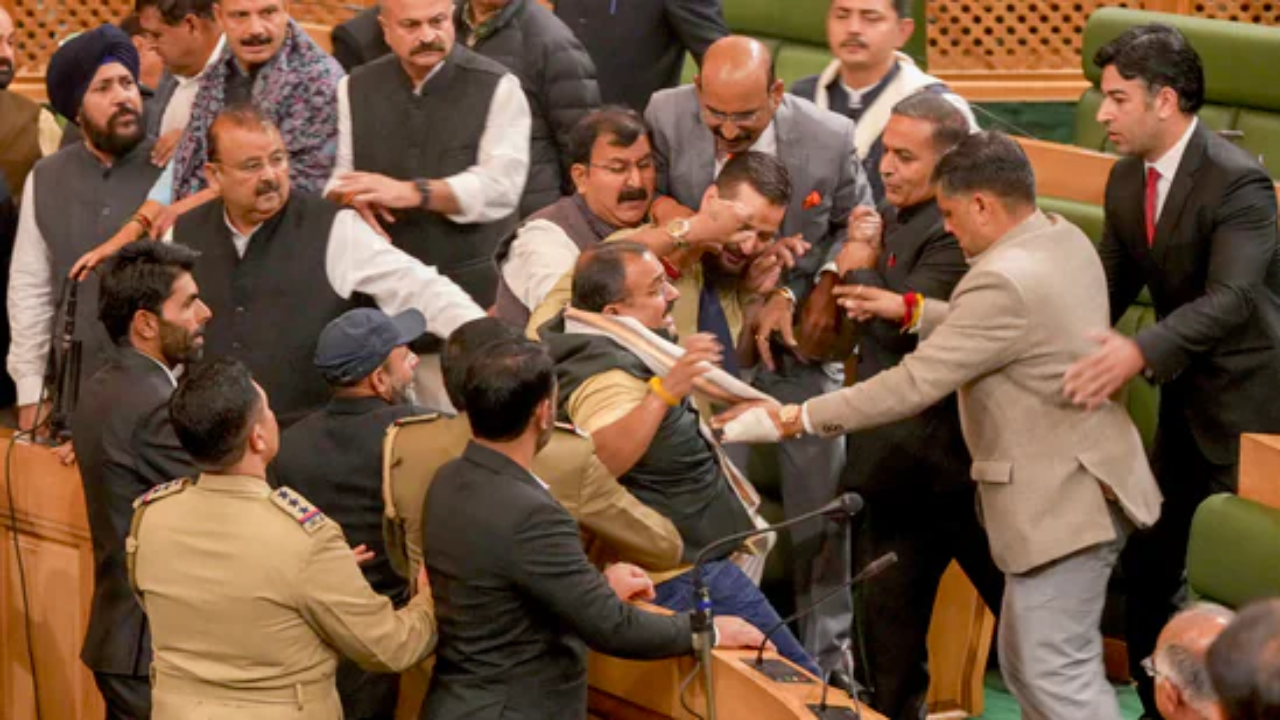 ruckus inside J&K assembly