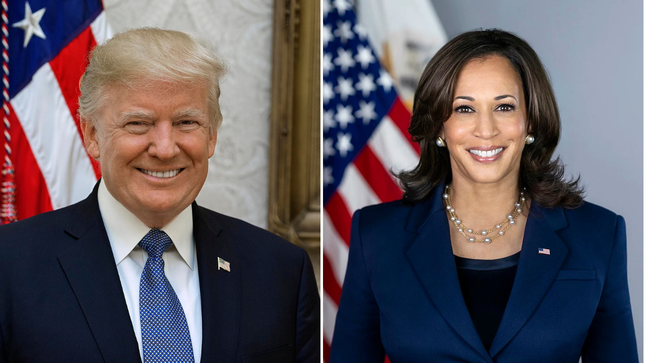 Donald Trump and Kamala Harris