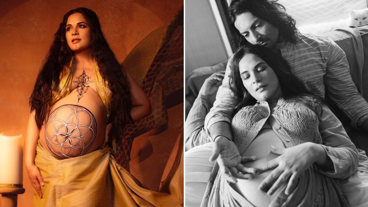 Richa Chadha and Ali Fazal during their pregnancy photoshoot, source Instagram