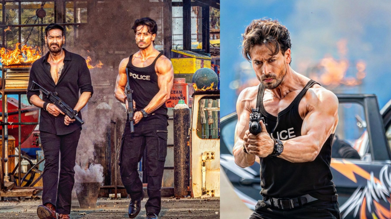 Singham Again: Tiger Shroff Drops BTS Pic With OG Ajay Devgn, Thanks Fans For Loving Rohit Shetty's Cop Film. See POST