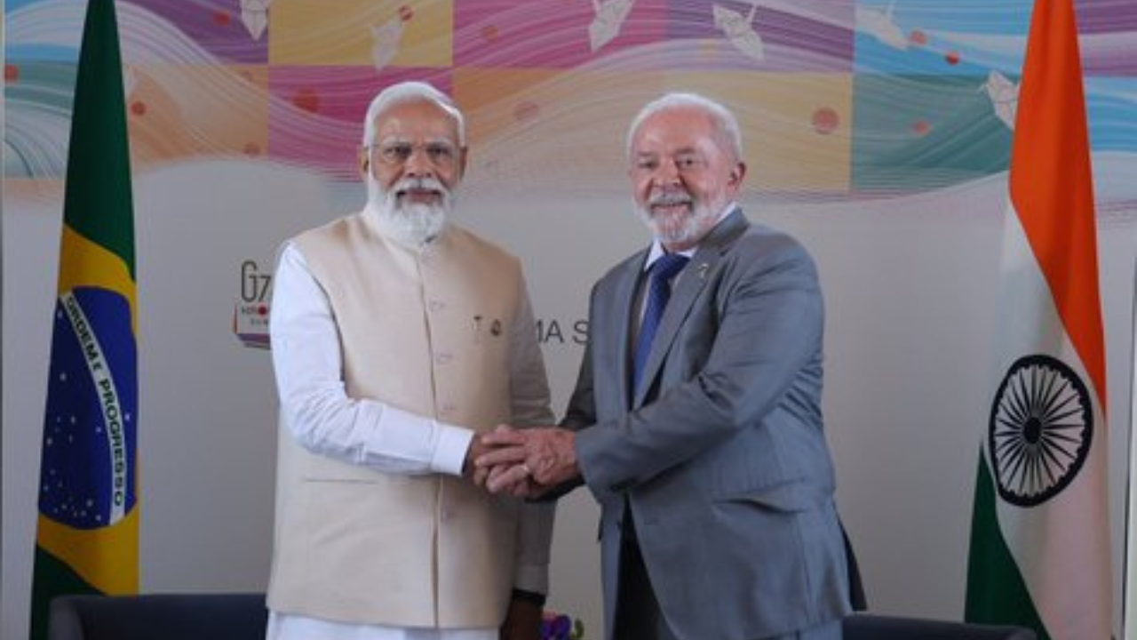 PM Modi and Brazil's Luiz Lula da Silva