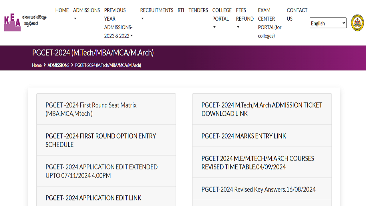 Karnataka PGCET