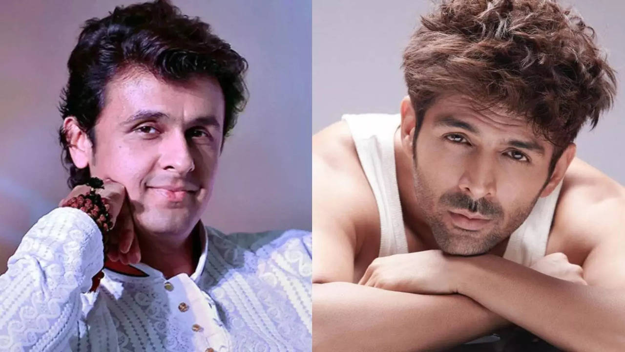 Sonu Nigam Gets Almost Snubbed As Kids Rush To Meet Kartik Aaryan