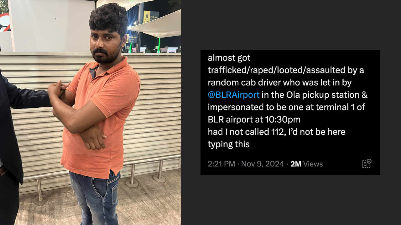 bengaluru woman escapes extortion attempt by fake cab driver at kempegowda airport