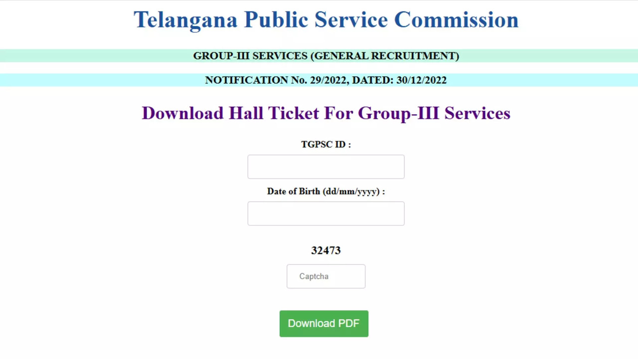 TSPSC Group 3 Hall Ticket 2024 Link Active on tspsc.gov.in, Direct Link