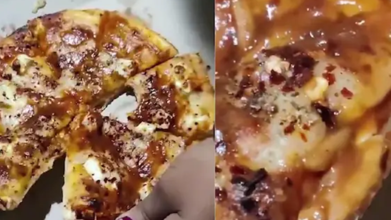 Video shows live worms crawling on a pizza