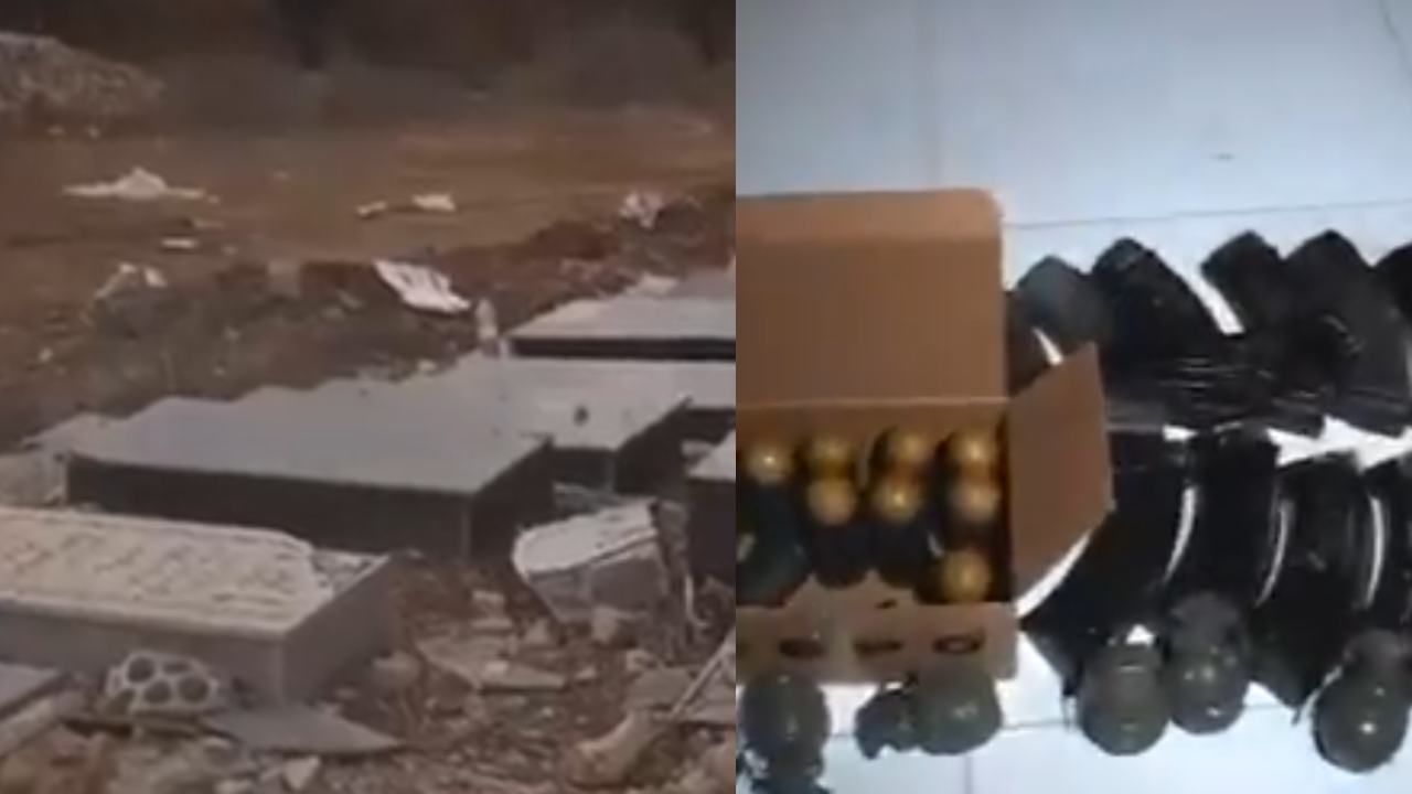 Footage From Hezbollah Tunnel Under Cemetery