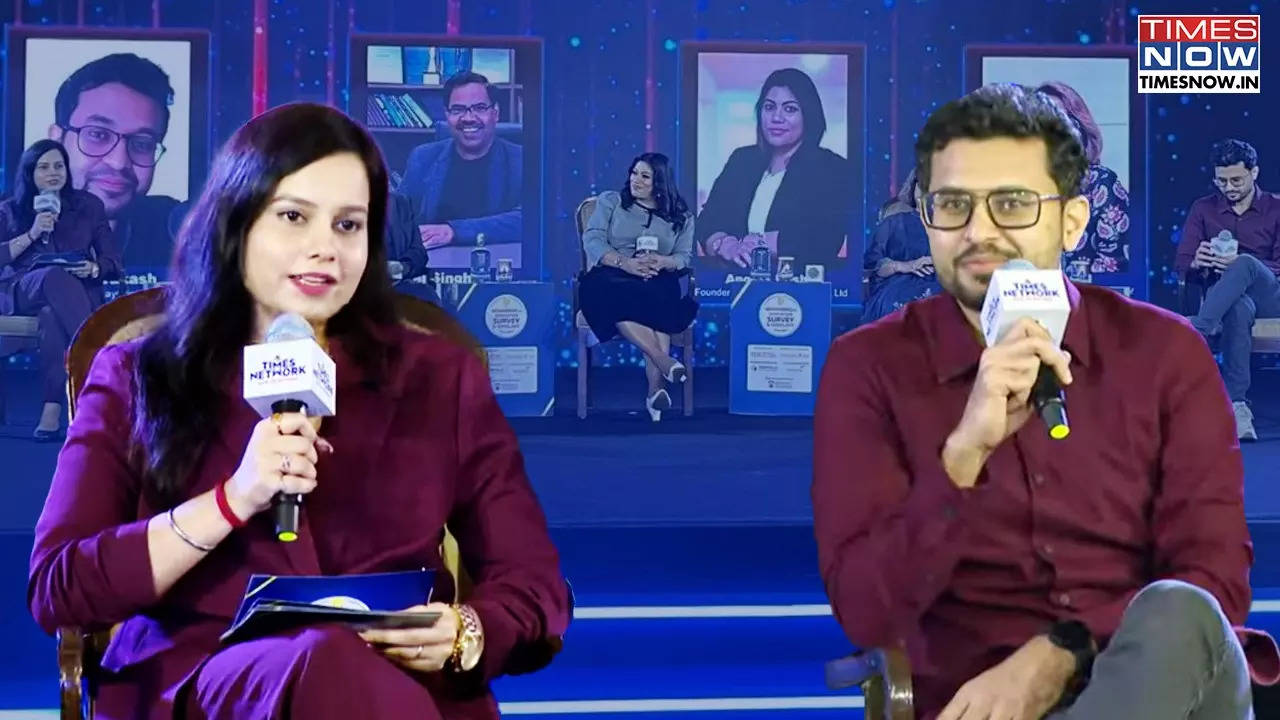 Priya Pareek and Ram Prakash, Head of Curriculum, StayQrious at Times Now Education Survey and Conclave 2024