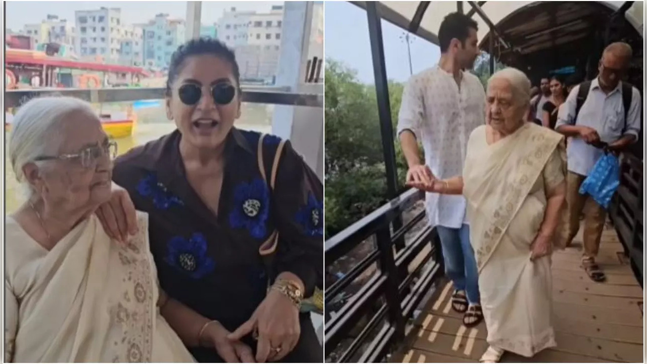 Archana Puran Singh Enjoys Ferry Ride With Her 94-Year-Old Grandma - Watch Cute Video