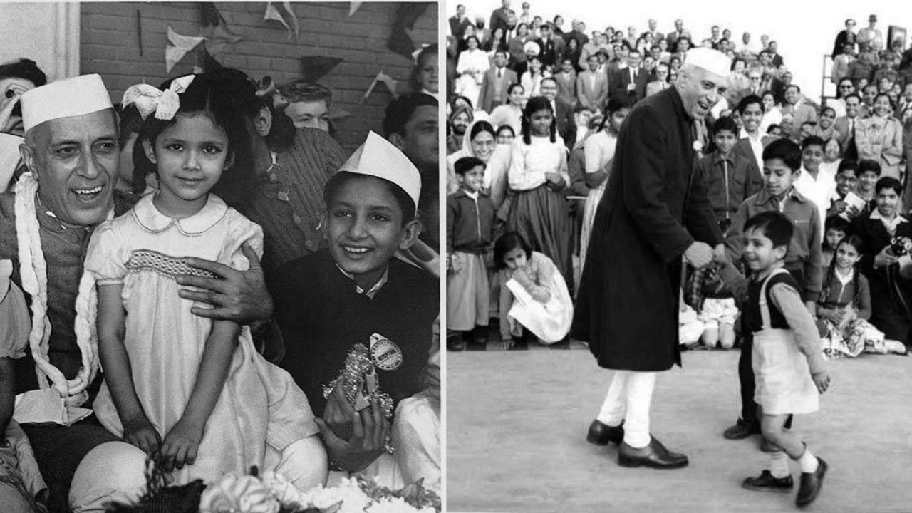 Jawaharlal Nehru with children