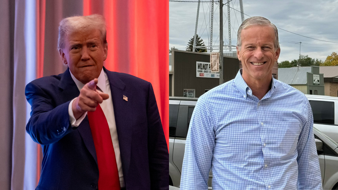 Donald Trump and John Thune