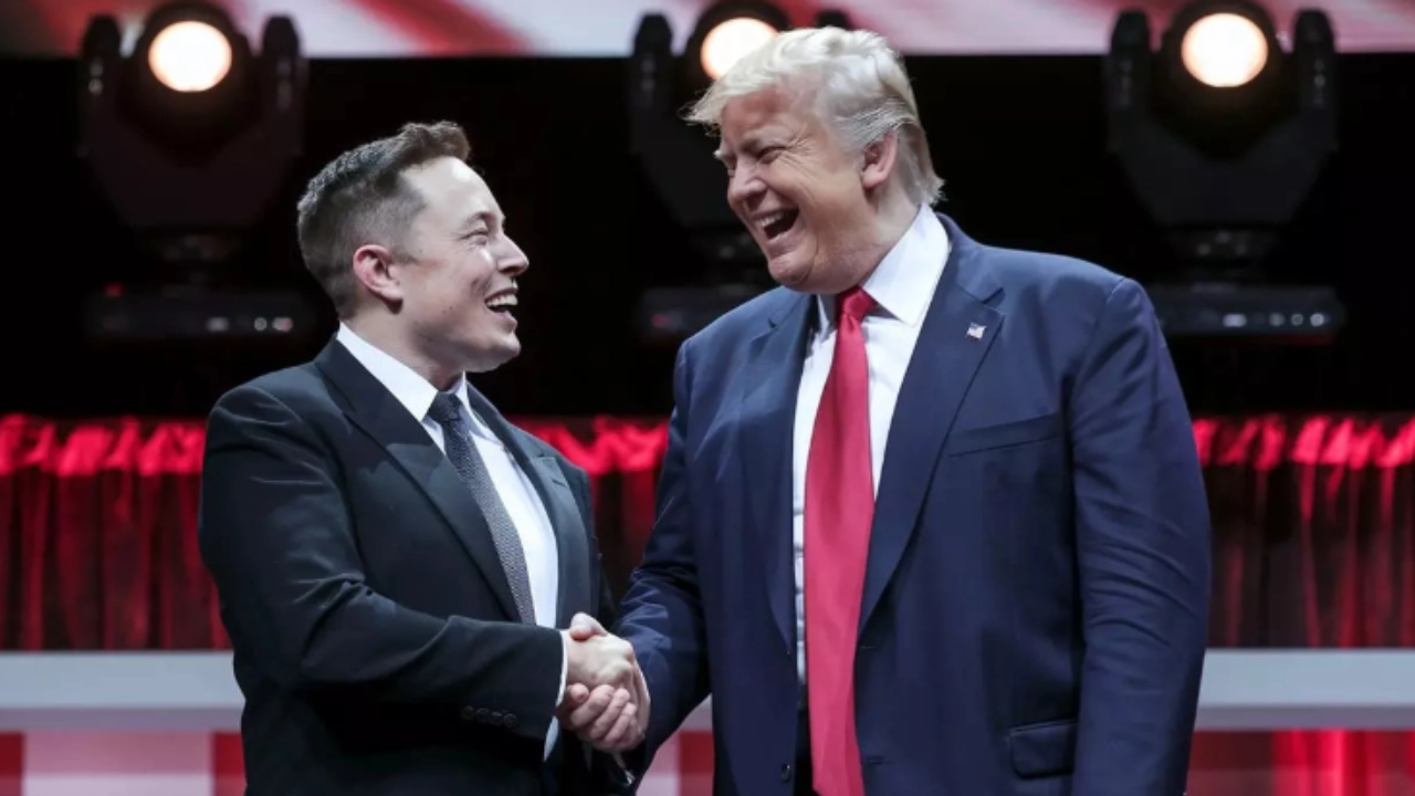 Trump Musk Sing God Bless America