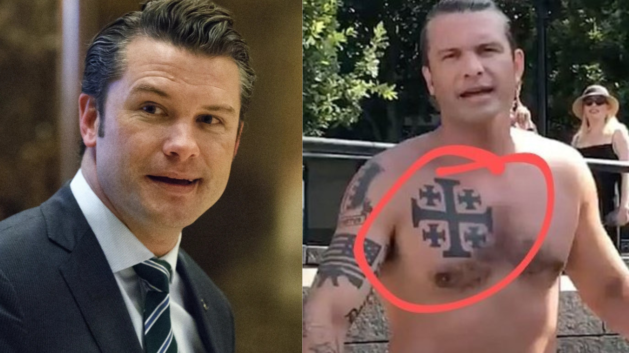 Pete Hegseth Jerusalem Cross Tattoo