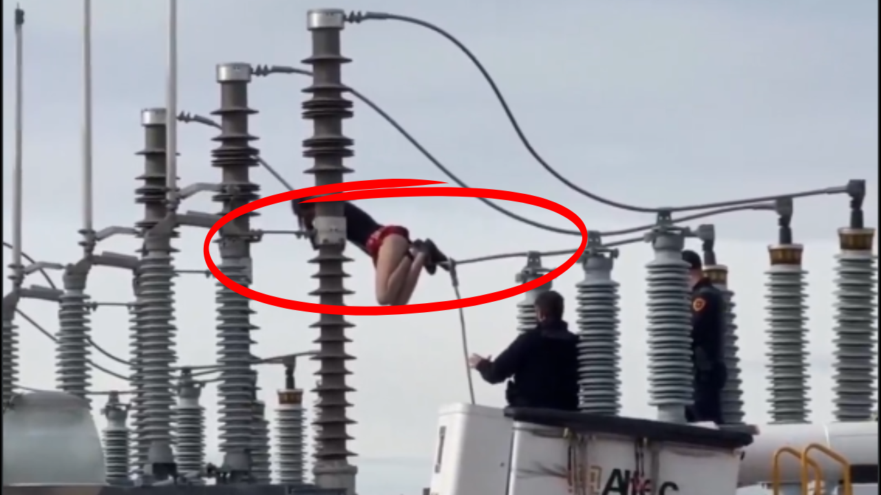 A woman allegedly climbed a substation transformer in Salt Lake City.