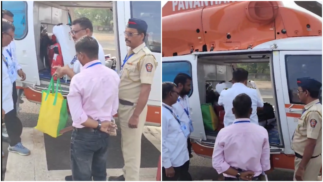 Amit Shah's Helicopter Checked By EC Officials In Maharashtra's Hingoli Ahead Of Polls