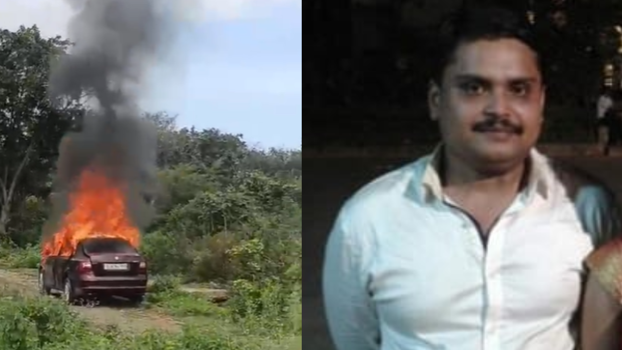 disturbing video: bengaluru hotel consultant self-immolates inside skoda car, probe on