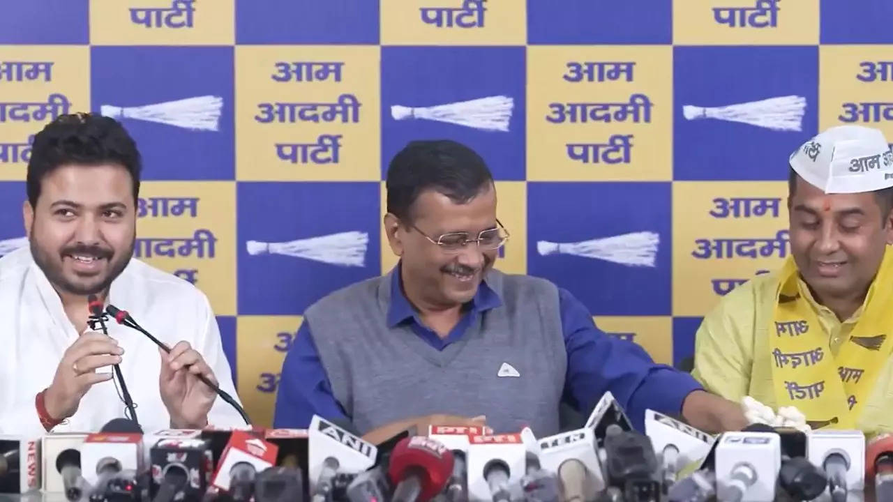 Kejriwal at the press conference today