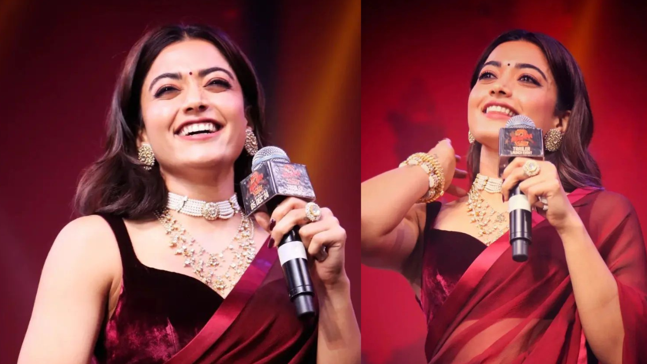 Rashmika Mandanna's latest saree look