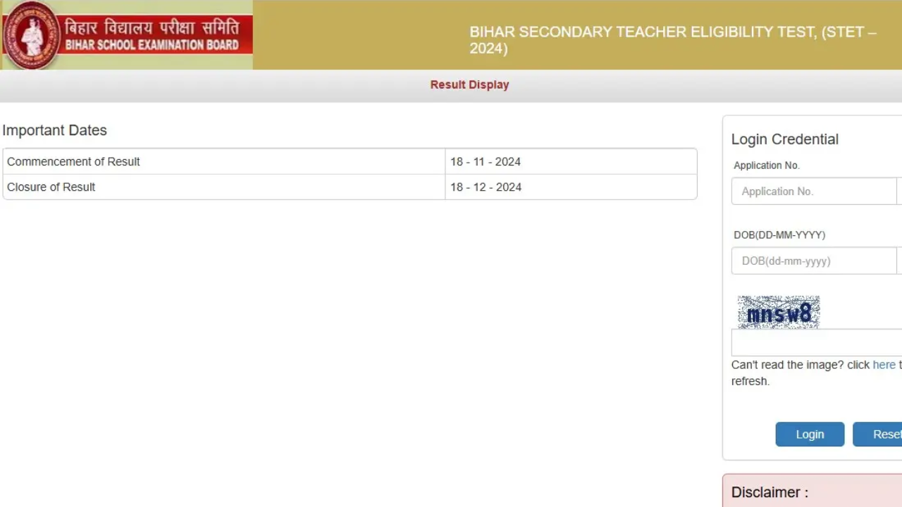 BSEB STET Result 2024 Released