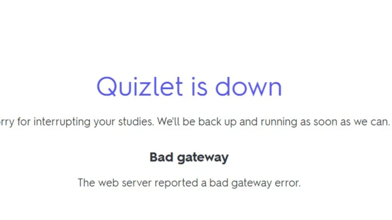 quizlet down in us now? users report upstream request timeout issues