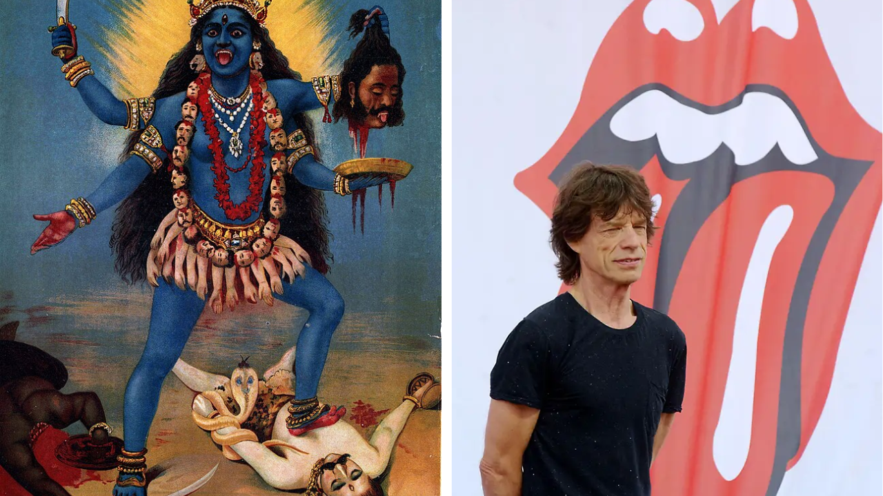 Rolling Stones logo in inspired by Goddess Kali