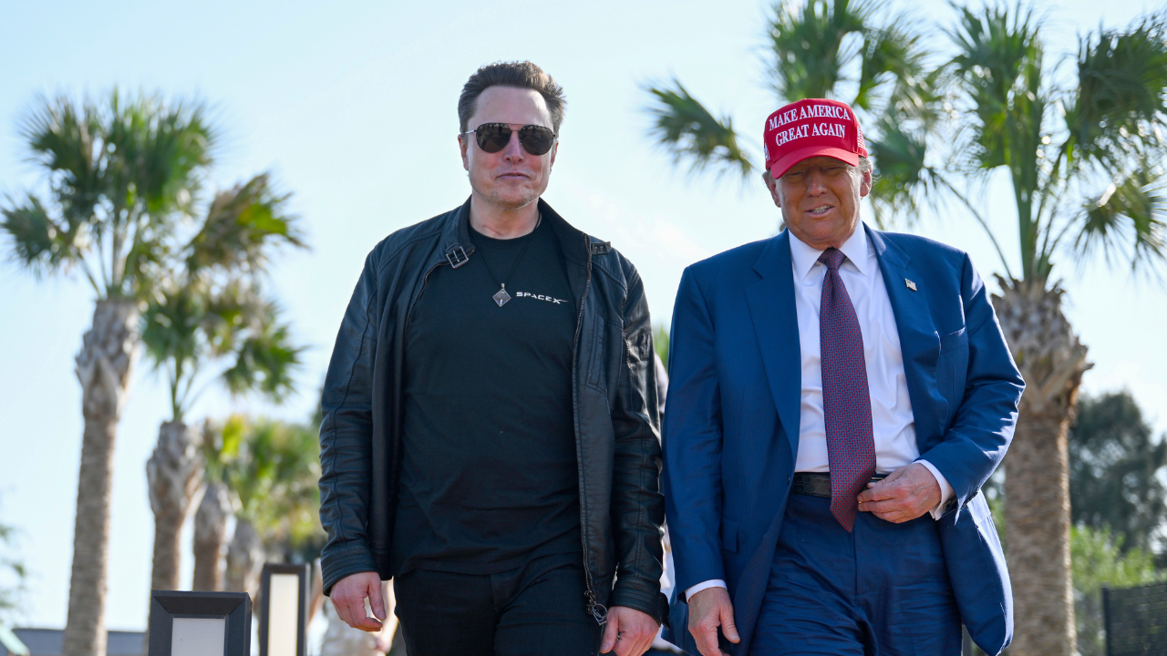 Elon Musk and Donald Trump at SpaceX's launch